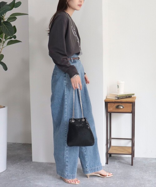 fredy emue（フレディエミュ）の「プリントロゴロンT（Tシャツ/カットソー・レディース・ピンク/ライトグレー/オフホワイト/チャコールグレー・38）」の16枚目の写真