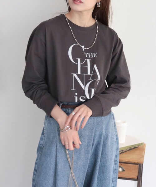 fredy emue（フレディエミュ）の「プリントロゴロンT（Tシャツ/カットソー・レディース・ピンク/ライトグレー/オフホワイト/チャコールグレー・38）」の17枚目の写真