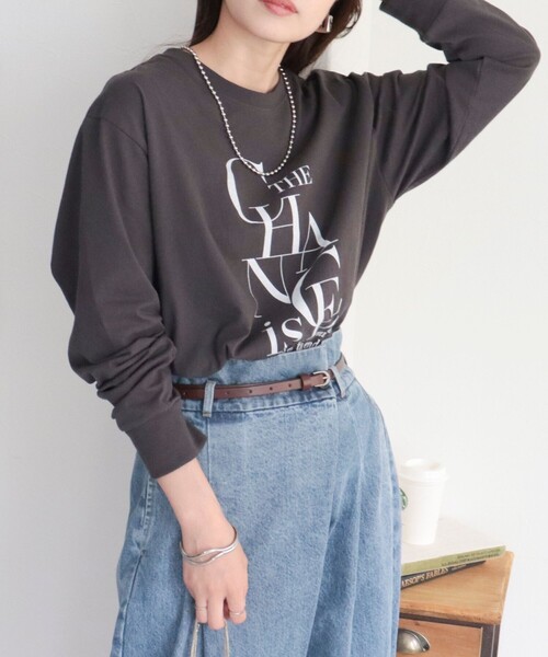 fredy emue（フレディエミュ）の「プリントロゴロンT（Tシャツ/カットソー・レディース・ピンク/ライトグレー/オフホワイト/チャコールグレー・38）」の19枚目の写真