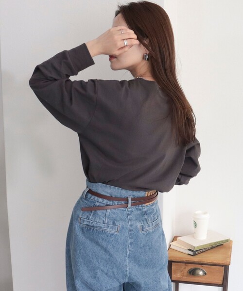 fredy emue（フレディエミュ）の「プリントロゴロンT（Tシャツ/カットソー・レディース・ピンク/ライトグレー/オフホワイト/チャコールグレー・38）」の22枚目の写真