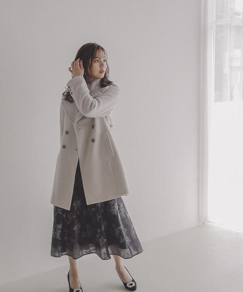 PROPORTION BODY DRESSING(プロポーションボディドレッシング)の「ベルト付きミドル丈コート / 1213252004(ステンカラーコート・レディース・グレー系その他/ホワイト系その他/パープル系その他・MEDIUM/SMALL)」の8枚目の写真