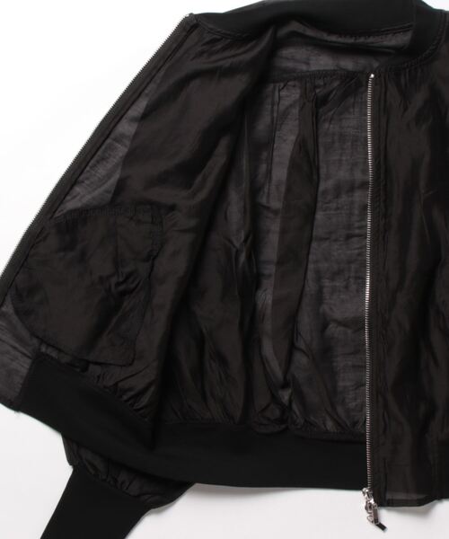 ottilie(オティーリエ)の「ottilie シアーブルゾン(ブルゾン・レディース・ブラック/ブラウン/チャコールグレー・FREE)」の5枚目の写真