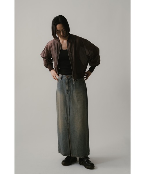 ottilie(オティーリエ)の「ottilie シアーブルゾン(ブルゾン・レディース・ブラック/ブラウン/チャコールグレー・FREE)」の9枚目の写真