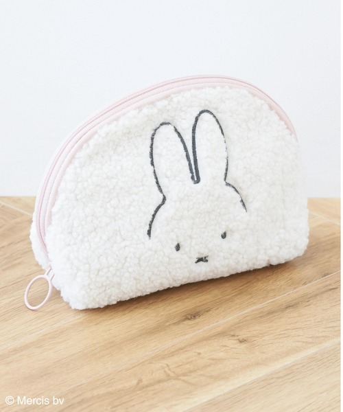 Green Parks(グリーンパークス)の「miffy/ボアラウンドポーチ(ポーチ・レディース・ピンク/オフホワイト・FREE)」の2枚目の写真