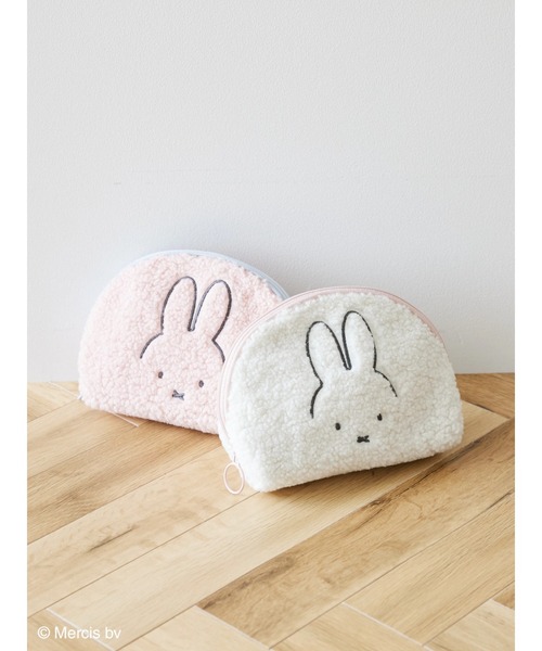 Green Parks(グリーンパークス)の「miffy/ボアラウンドポーチ(ポーチ・レディース・ピンク/オフホワイト・FREE)」の3枚目の写真