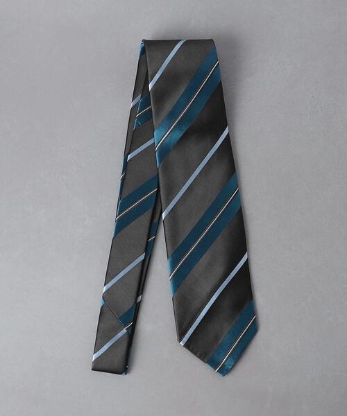Camoshita（カモシタ）の「＜Camoshita＞ レジンメタル ストライプ ネクタイ（ネクタイ・メンズ・ケリー/ライトグレー/ワインレッド・FREE）」の2枚目の写真