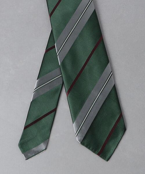 Camoshita（カモシタ）の「＜Camoshita＞ レジンメタル ストライプ ネクタイ（ネクタイ・メンズ・ケリー/ライトグレー/ワインレッド・FREE）」の4枚目の写真