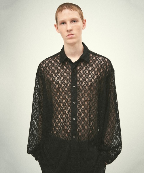 Juha(ユハ)の「RUSSELL LACE L/S SHIRT(シャツ/ブラウス・メンズ・ブラック/ブラウン/アイボリー・3/4)」の3枚目の写真