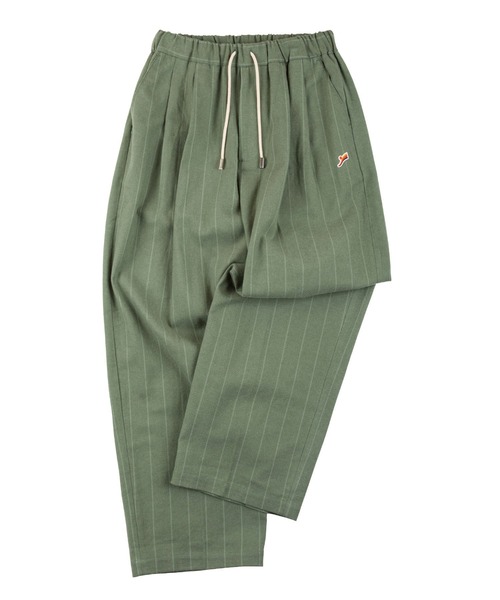 SUNS by #Re:room（サンズバイリルーム）の「ピンストライプタックワイドリラックスパンツ（スラックス・メンズ・ブルー/グリーン・SMALL/MEDIUM）」の5枚目の写真