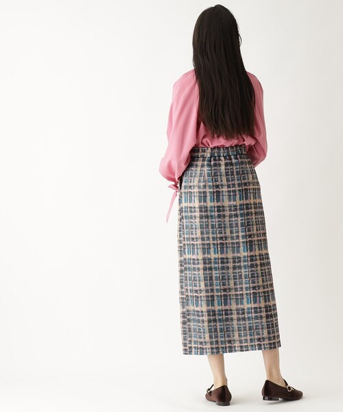 OPAQUE.CLIP（オペークドットクリップ）の「◆オーガンジーチェックナロースカート【洗濯機洗い可】（スカート・レディース・ピンク系その他/グリーン系その他3・38/36）」の14枚目の写真
