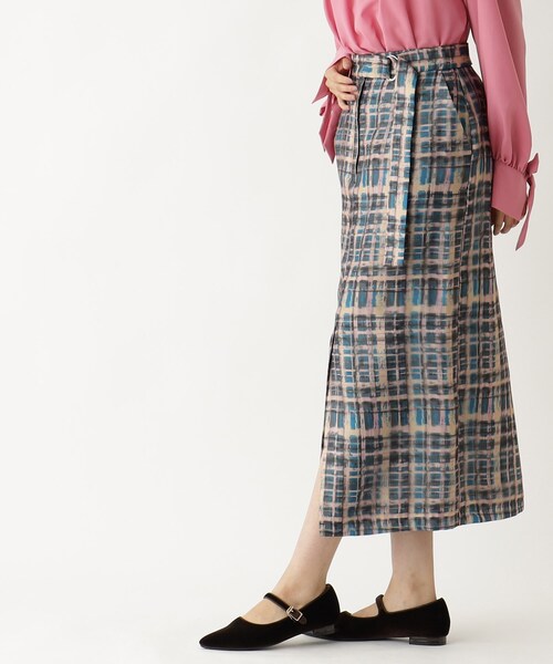 OPAQUE.CLIP（オペークドットクリップ）の「◆オーガンジーチェックナロースカート【洗濯機洗い可】（スカート・レディース・ピンク系その他/グリーン系その他3・38/36）」の15枚目の写真