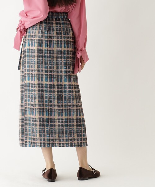 OPAQUE.CLIP（オペークドットクリップ）の「◆オーガンジーチェックナロースカート【洗濯機洗い可】（スカート・レディース・ピンク系その他/グリーン系その他3・38/36）」の16枚目の写真