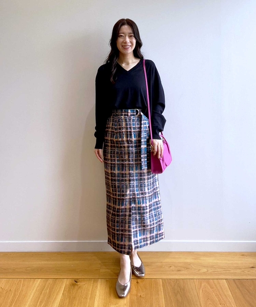 OPAQUE.CLIP（オペークドットクリップ）の「◆オーガンジーチェックナロースカート【洗濯機洗い可】（スカート・レディース・ピンク系その他/グリーン系その他3・38/36）」の17枚目の写真