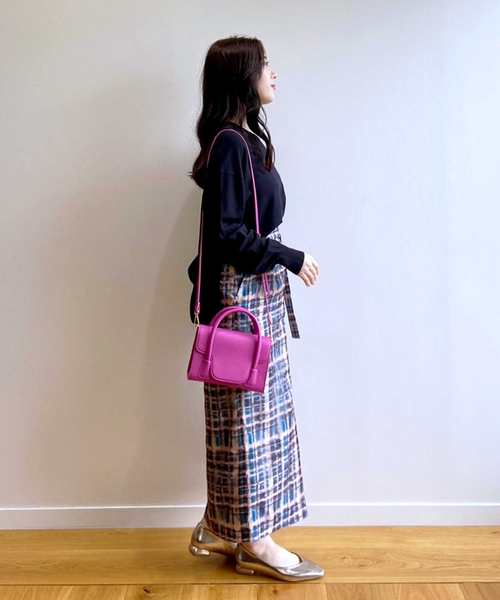OPAQUE.CLIP（オペークドットクリップ）の「◆オーガンジーチェックナロースカート【洗濯機洗い可】（スカート・レディース・ピンク系その他/グリーン系その他3・38/36）」の18枚目の写真
