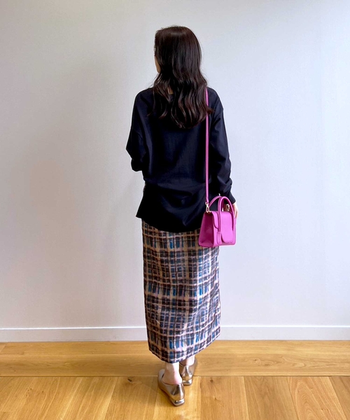 OPAQUE.CLIP（オペークドットクリップ）の「◆オーガンジーチェックナロースカート【洗濯機洗い可】（スカート・レディース・ピンク系その他/グリーン系その他3・38/36）」の19枚目の写真