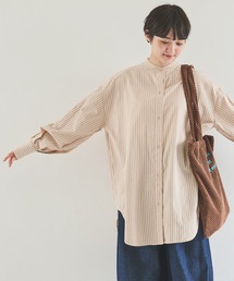 ストライプオーバーシャツ