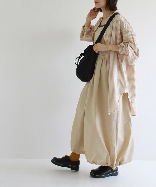 Crisp(クリスプ)の「ストライプオーバーシャツ(シャツ/ブラウス・レディース・ベージュ/ブラウン・FREE)」の12枚目の写真