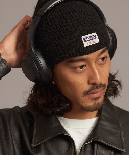 schott(ショット)の「SCHOTT-WATCH CAP(ニットキャップ/ビーニー・メンズ・グレー/ブラック・FREE)」の2枚目の写真