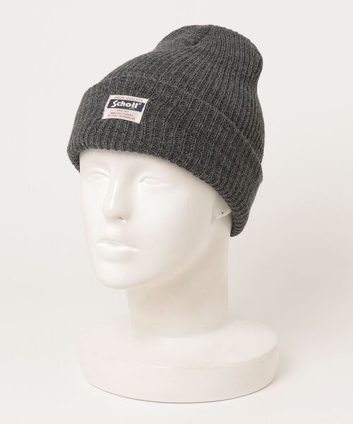 schott(ショット)の「SCHOTT-WATCH CAP(ニットキャップ/ビーニー・メンズ・グレー/ブラック・FREE)」の4枚目の写真