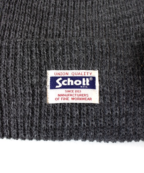 schott(ショット)の「SCHOTT-WATCH CAP(ニットキャップ/ビーニー・メンズ・グレー/ブラック・FREE)」の7枚目の写真