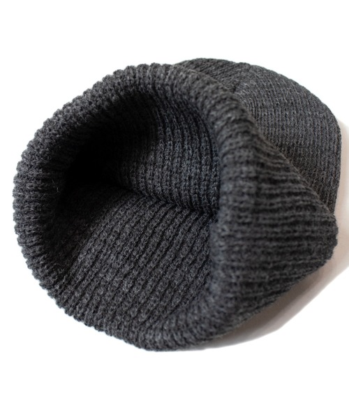 schott(ショット)の「SCHOTT-WATCH CAP(ニットキャップ/ビーニー・メンズ・グレー/ブラック・FREE)」の6枚目の写真