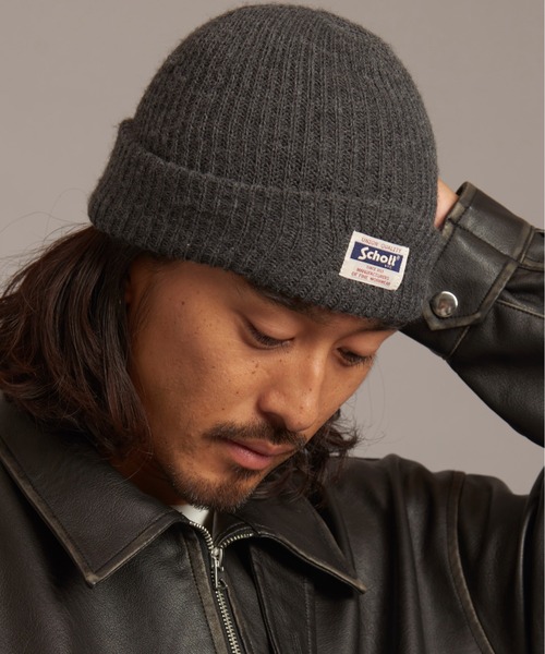 schott(ショット)の「SCHOTT-WATCH CAP(ニットキャップ/ビーニー・メンズ・グレー/ブラック・FREE)」の18枚目の写真