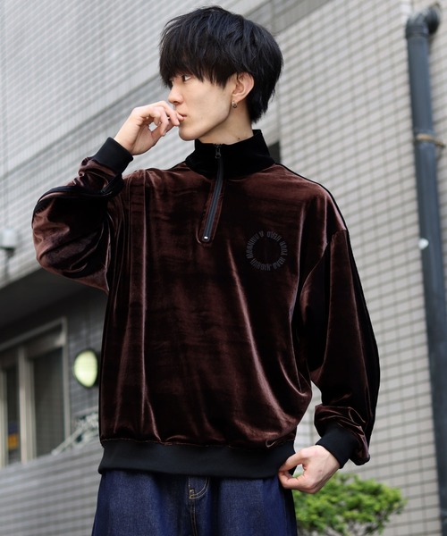 vivienne westwood ベロア ハーフジップ トップス トレーナー ヴィヴィアンウエストウッド / コットンベロアハーフジップトップス 00