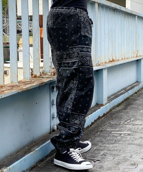 RVCA(ルーカ)の「RVCA/ルーカ スウェットパンツ バンダナ総柄 撥水 セットアップ対応 BD042-743(スウェットパンツ・メンズ・ベージュ/ブラック/グレー・S/XL/L/M)」の7枚目の写真