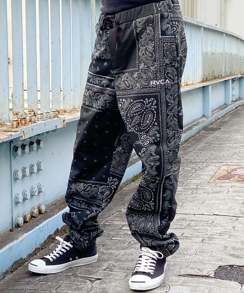 セール】RVCA/ルーカ スウェットパンツ バンダナ総柄 撥水
