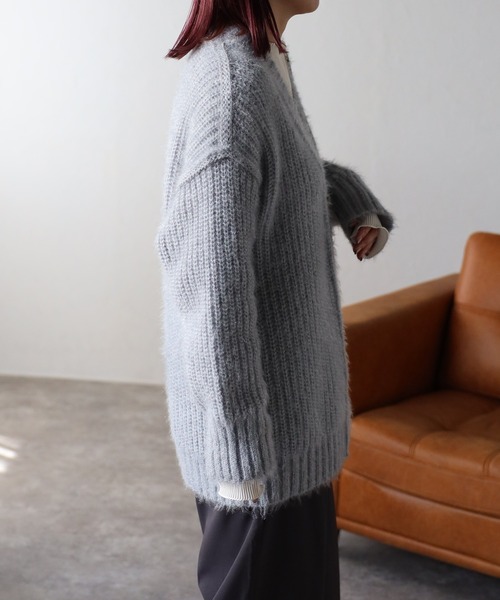 セール】モヘアタッチロングカーディガン（ニット/セーター）｜ap