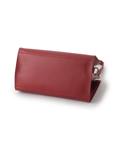 SHOO・LA・RUE（シューラルー）の「◆一枚革風スクエアトート（トートバッグ・レディース・グレー/ブラック/ダークブラウン/ワインレッド・00）」の13枚目の写真