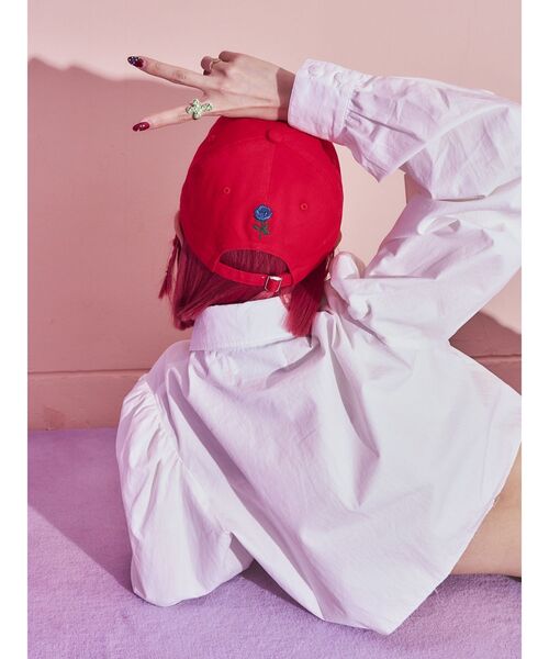 jouetie（ジュエティ）の「AAKE×jouetie ロゴキャップ【コラボ】（キャップ・レディース・レッド/ブラック・FREE）」の13枚目の写真