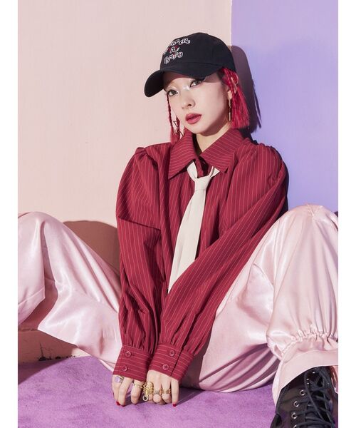 jouetie（ジュエティ）の「AAKE×jouetie ロゴキャップ【コラボ】（キャップ・レディース・レッド/ブラック・FREE）」の22枚目の写真