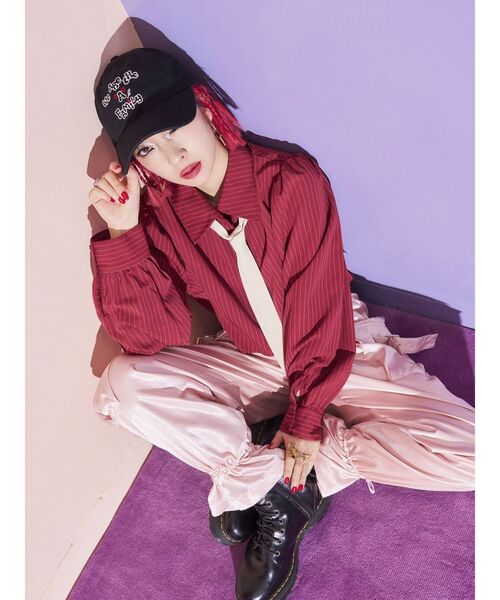 jouetie（ジュエティ）の「AAKE×jouetie ロゴキャップ【コラボ】（キャップ・レディース・レッド/ブラック・FREE）」の17枚目の写真