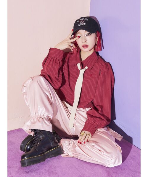 jouetie（ジュエティ）の「AAKE×jouetie ロゴキャップ【コラボ】（キャップ・レディース・レッド/ブラック・FREE）」の8枚目の写真