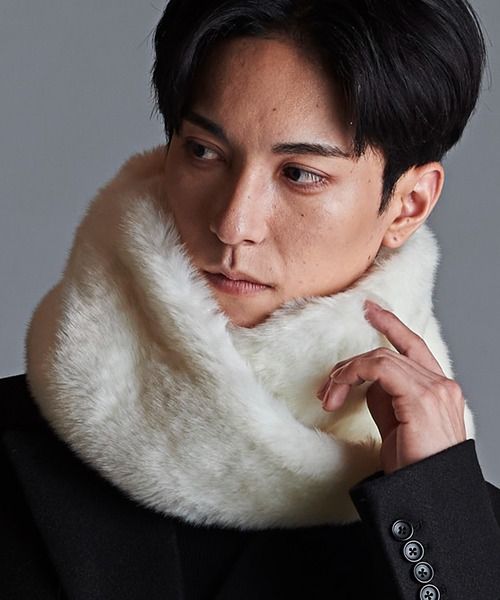 NO ID.】Fake Fur Twist Snood / フェイク ファー ツイスト スヌード