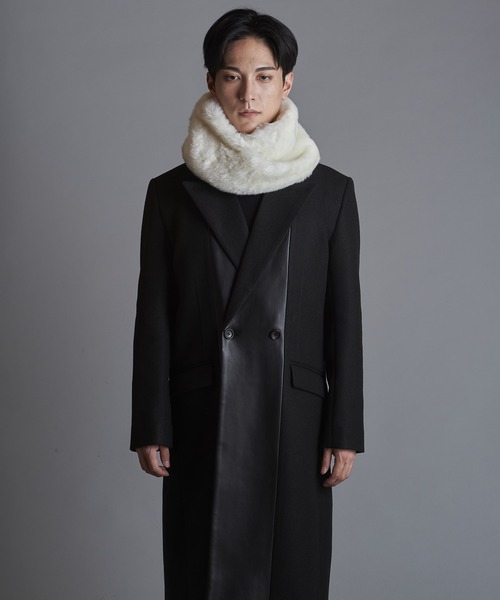 NO ID.（ノーアイディ）の「【NO ID.】Fake Fur Twist Snood / フェイク ファー ツイスト スヌード（ストール/ショール・メンズ・ダークグレー/ブラック/ライトグレー/ホワイト/ベージュ・ONE SIZE）」の15枚目の写真