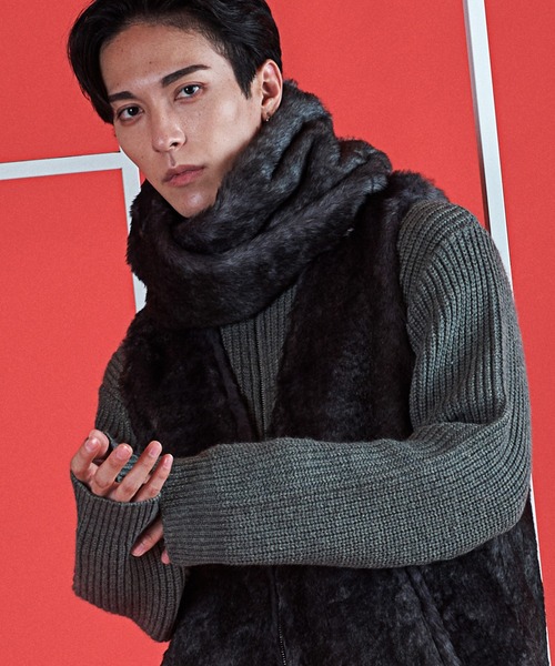 セール】【NO ID.】Fake Fur Twist Snood / フェイク ファー ツイスト