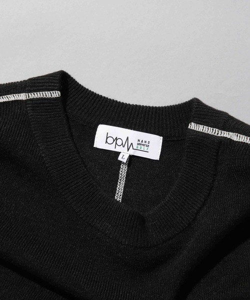 【セール】beats per minute/配色ステッチクルーネックニットソー（ニット/セーター）｜beats per minute（ビーツパーミニット）