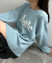 OLIVE des OLIVE | 【WEB限定】やわらかロゴジャガードチュニックニット　1032050410(ニット/セーター)