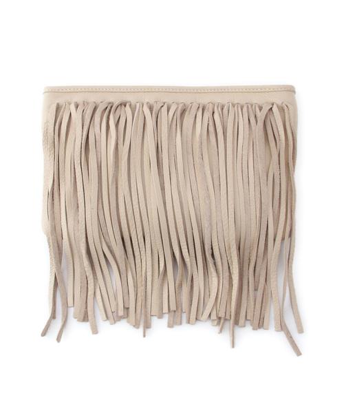 Jewel Changes（ジュエルチェンジズ）の「Posse ﾌﾘﾝｼﾞ ﾁｪｰﾝ ｸﾗｯﾁ（クラッチバッグ・レディース・オフホワイト/ブラック/ゴールド・フリー）」の11枚目の写真