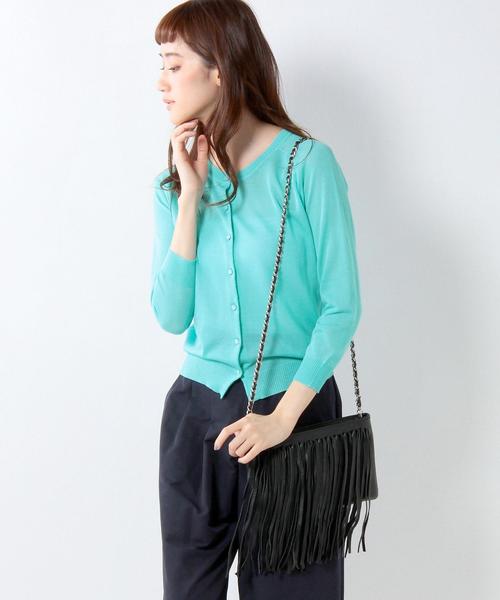 Jewel Changes（ジュエルチェンジズ）の「Posse ﾌﾘﾝｼﾞ ﾁｪｰﾝ ｸﾗｯﾁ（クラッチバッグ・レディース・オフホワイト/ブラック/ゴールド・フリー）」の14枚目の写真