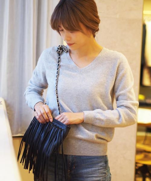 Jewel Changes（ジュエルチェンジズ）の「Posse ﾌﾘﾝｼﾞ ﾁｪｰﾝ ｸﾗｯﾁ（クラッチバッグ・レディース・オフホワイト/ブラック/ゴールド・フリー）」の12枚目の写真