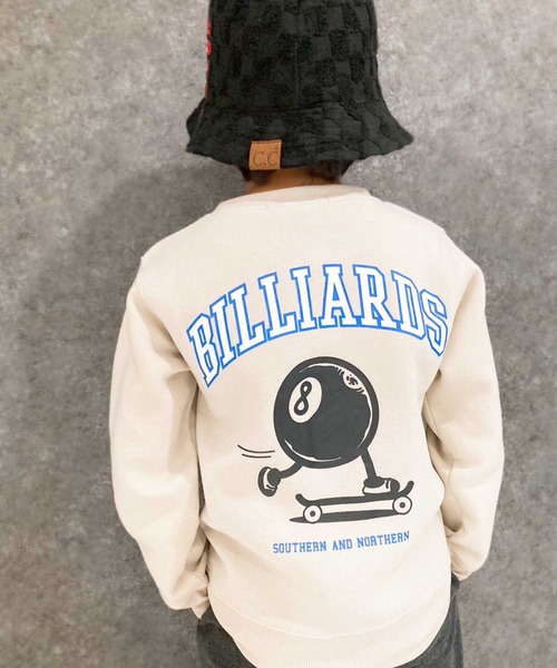 THE CASUAL（カジュアル）の「裏起毛　バックプリントトレーナー（スウェット・キッズ・ブラウン系1/ブラウン系/杢グレー/ベージュ系/ネイビー/ダークグリーン/グレー系/グレイッシュベージュ/チャコール/ブラック/ブラック系1/オートミール/ネイビー系/ベージュ系1/ブラック系/ダークグリーン系・120cm/130cm/140cm/150cm/110cm/160cm）」の12枚目の写真