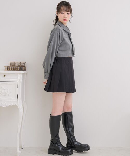 ems excite（エムズエキサイト）の「ネクタイ付ショートSH（シャツ/ブラウス・レディース・ホワイト/ライトグレー/ブラウン系その他・FREE）」の10枚目の写真