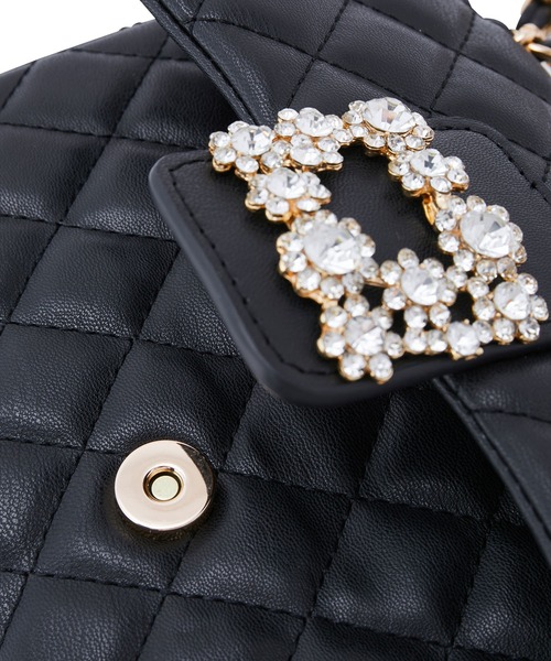 VIS(ビス)の「【2WAY】ビジューチェ-ンショルダーバッグ(ショルダーバッグ・レディース・ブラック/オフホワイト・FREE)」の12枚目の写真