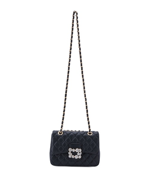 VIS(ビス)の「【2WAY】ビジューチェ-ンショルダーバッグ(ショルダーバッグ・レディース・ブラック/オフホワイト・FREE)」の14枚目の写真