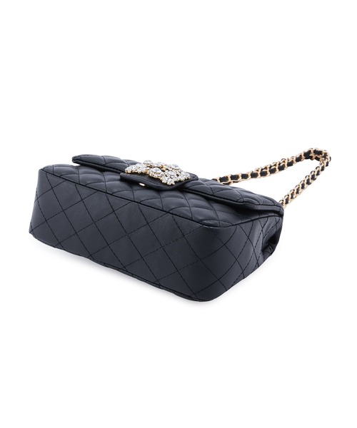 VIS(ビス)の「【2WAY】ビジューチェ-ンショルダーバッグ(ショルダーバッグ・レディース・ブラック/オフホワイト・FREE)」の15枚目の写真