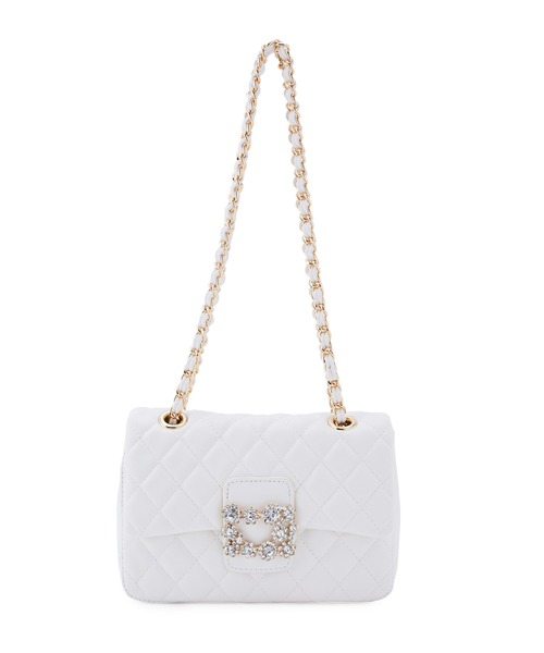 VIS(ビス)の「【2WAY】ビジューチェ-ンショルダーバッグ(ショルダーバッグ・レディース・ブラック/オフホワイト・FREE)」の5枚目の写真