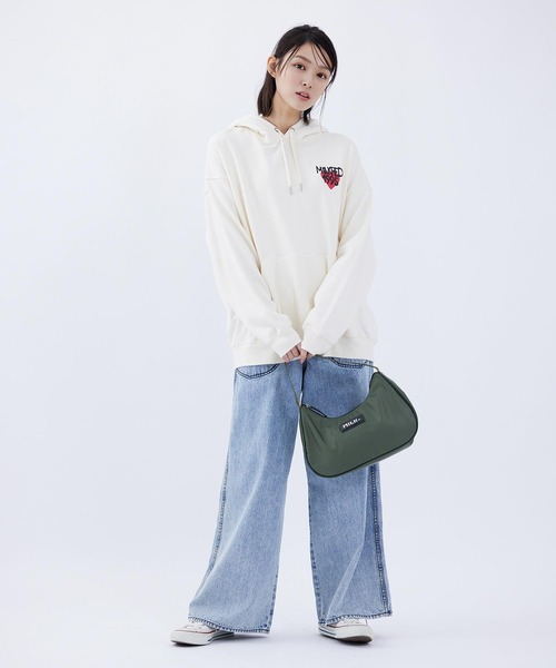 MILKFED.（ミルクフェド）の「SPRAY LOGO SWEAT HOODIE（パーカー・レディース・チャコール/ライトピンク/オフホワイト・L/M）」の21枚目の写真